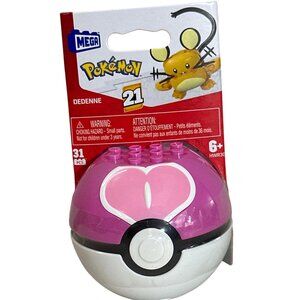 Mega Pokémon Dedenne 21 Building Set With Pokéball 31 Pieces Ages 6+